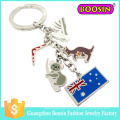 Wholesale Promotional Gift Cheap Fashion Custom Metal Flag Keychain